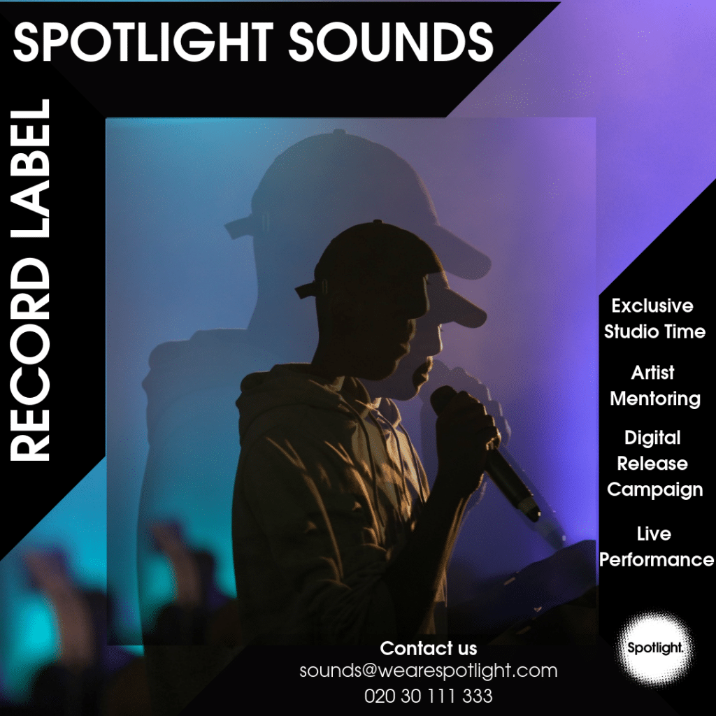 SPOTLIGHT SOUNDS POSTER music record label Tower Hamlets East London